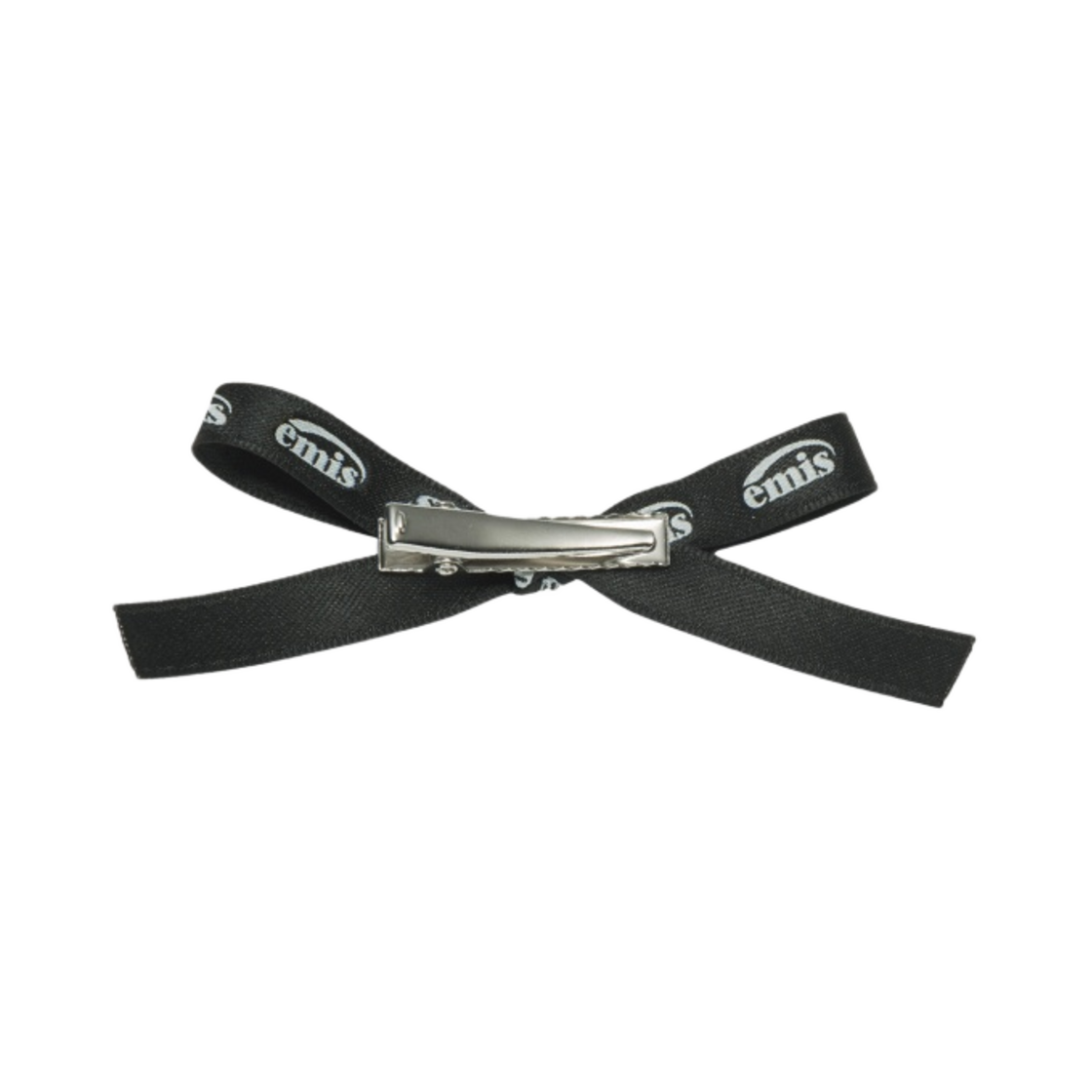 (W) 이미스 뉴 로고 리본 클립 블랙((W) Emis New Logo Ribbon Hair Clip Black) - 2