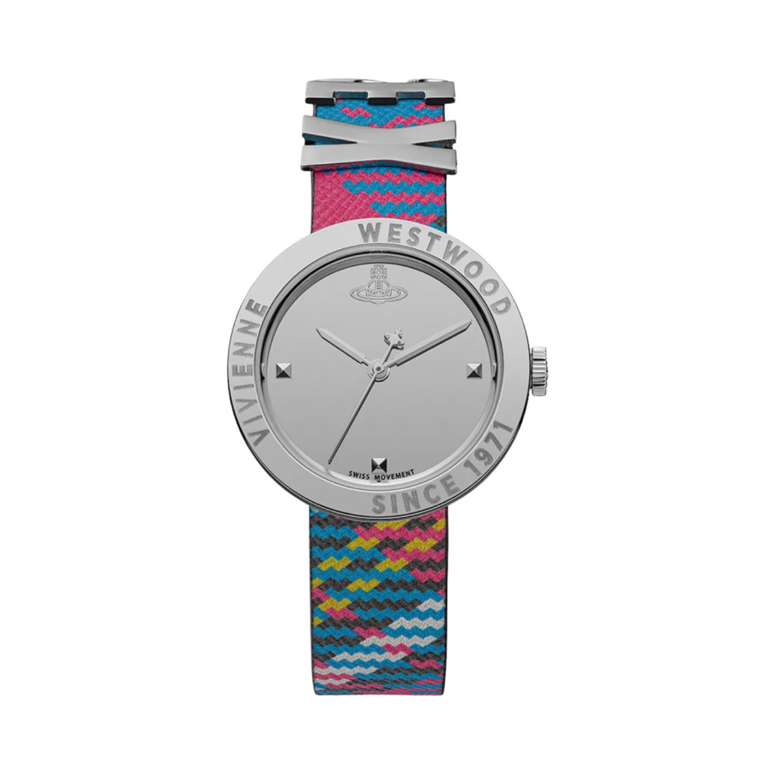 (W) 비비안 웨스트우드 레벨 30mm 실버 멀티컬러((W) Vivienne Westwood Rebel 30mm Silver Multicolor) - 1