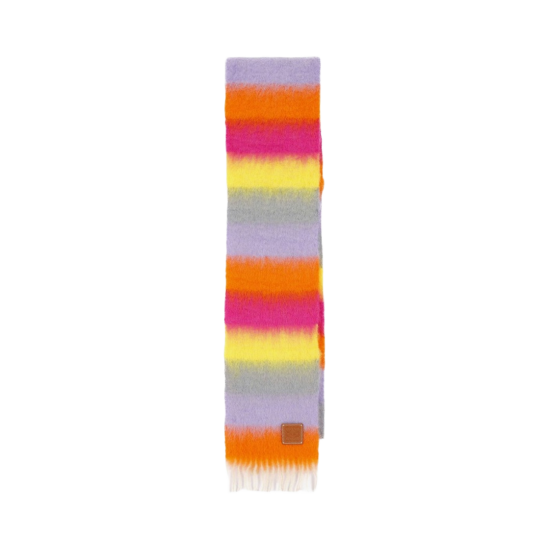 로에베 모헤어 스트라이프 머플러 오렌지 핑크 옐로우(Loewe Mohair Stripe Muffler Orange Pink Yellow) - 1