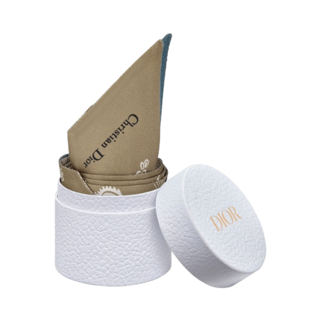 (W) 디올 버터플라이 반다나 미차 스카프 베이지 멀티컬러 실크 트윌((W) Dior Butterfly Bandana Mitzah Scarf Beige Multicolor Silk Twill) - 3