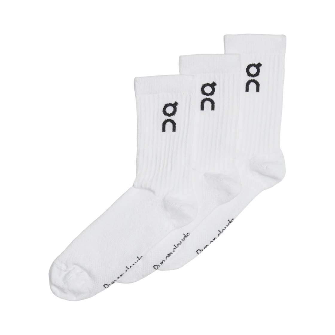 온 러닝 로고 삭스 화이트 (3개입)(On Running Logo Socks White (3 Pack))