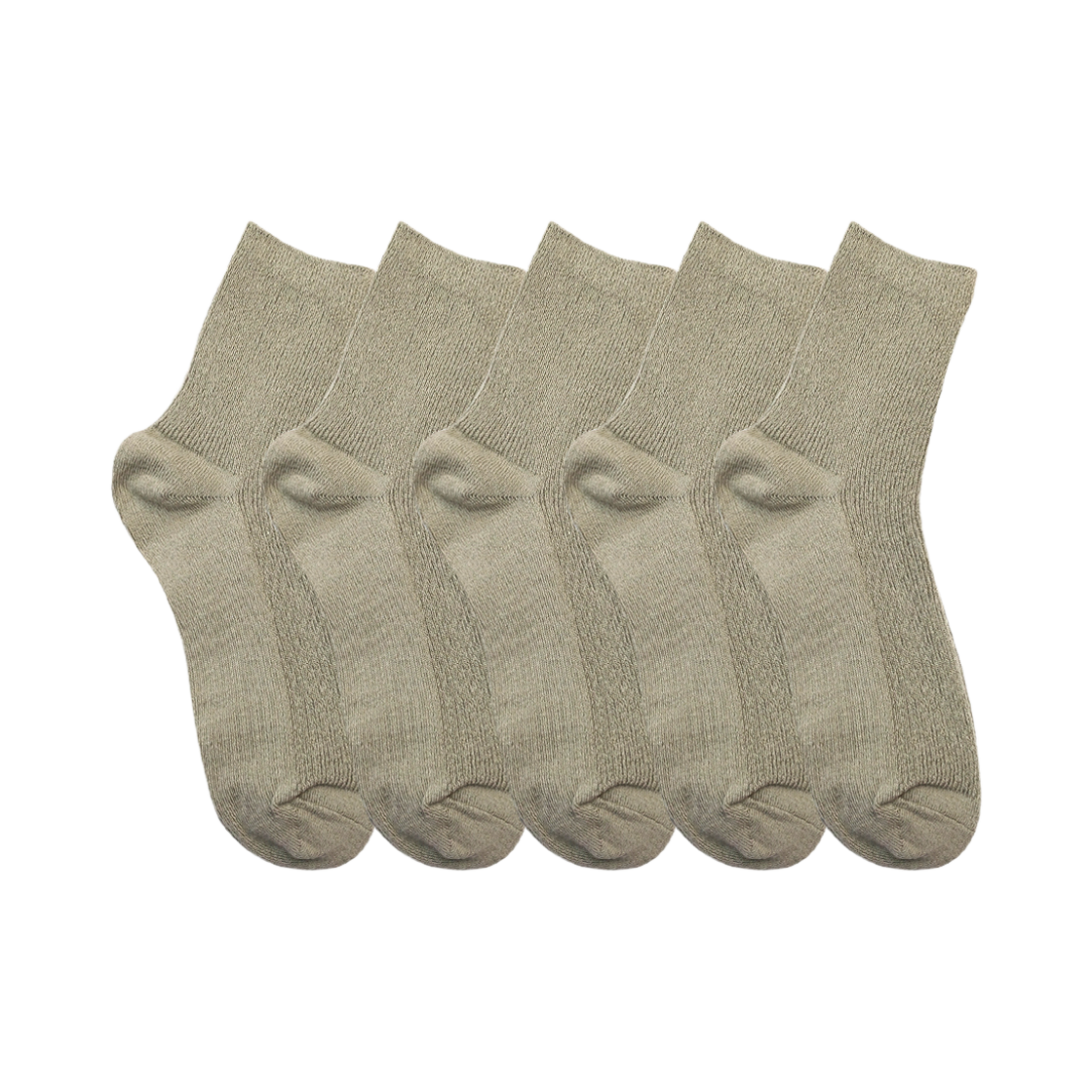 [3% 적립] 에이원 갑종 니트리브 미니양말 5팩 카키([3% 적립] (W) Aone Premium Knit Mini Socks 5-Pack Khaki)