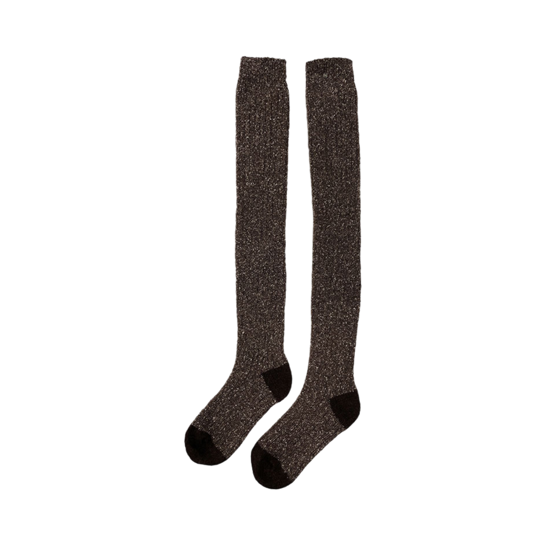 L244MSC010_01 lovememonster Ribbed Wool Over Knee Socks Brown