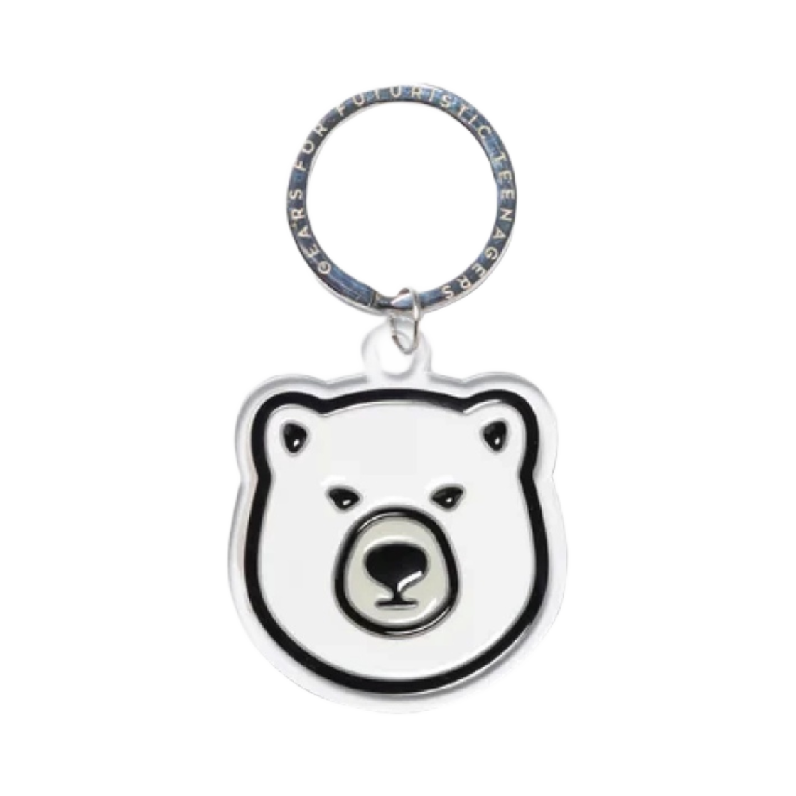 휴먼 메이드 아크릴 애니멀 키링 화이트