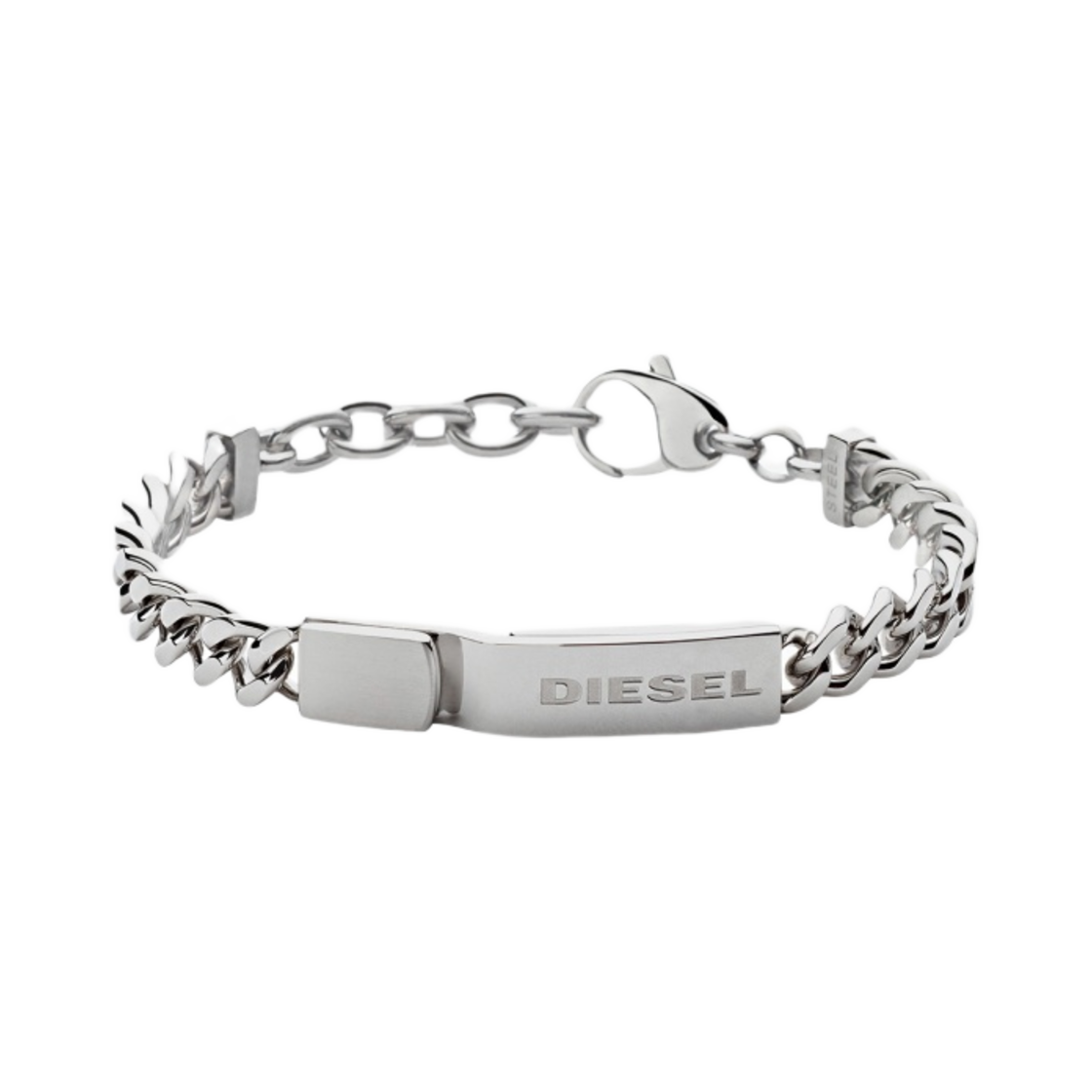 DX0966 Diesel Dx0966 Logo ID Tag Bracelet Silver
