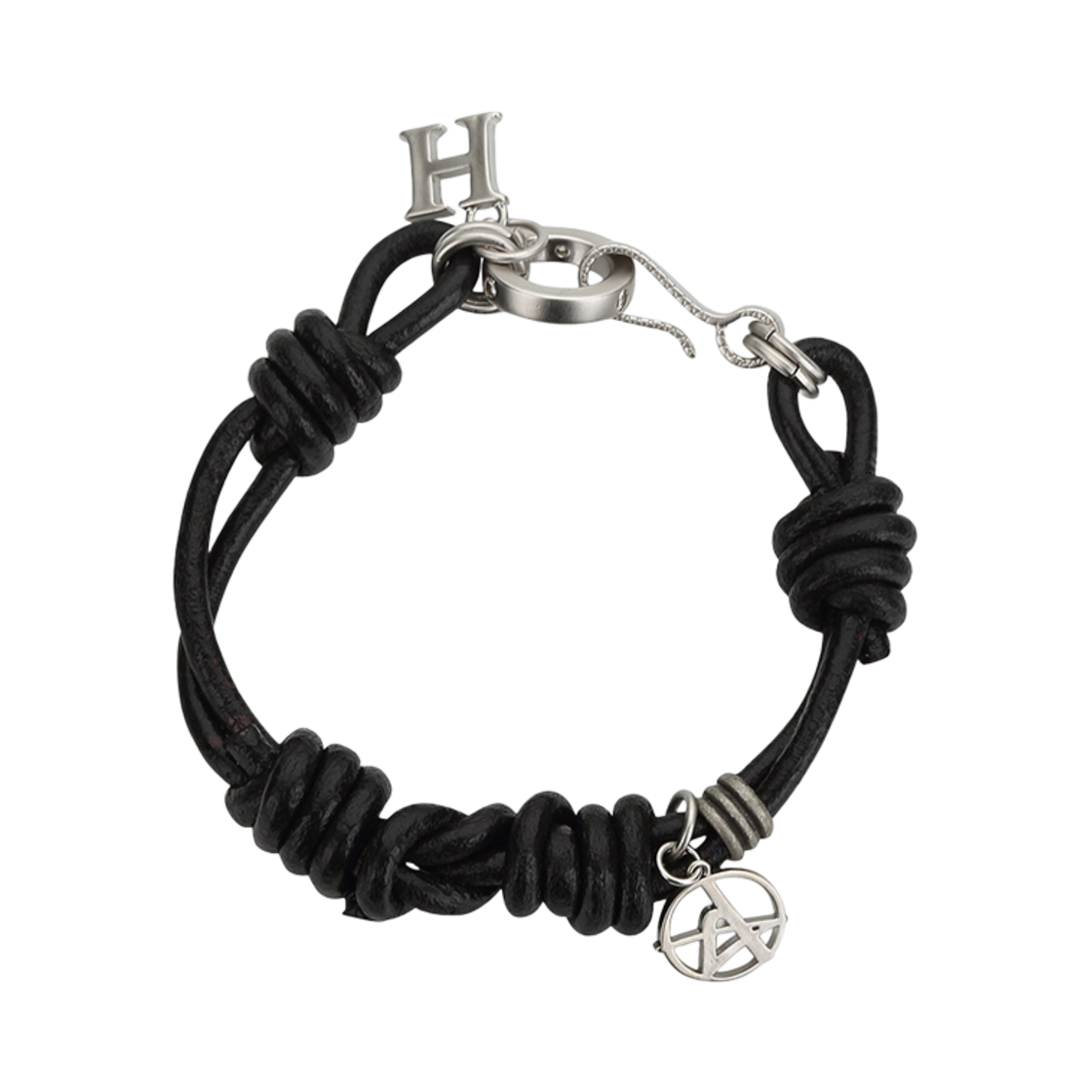 [KREAM 단독] 알렌느 노티드 레더 브레이슬릿 블랙([KREAM 단독] Haleine Knotted Leather Bracelet Black)
