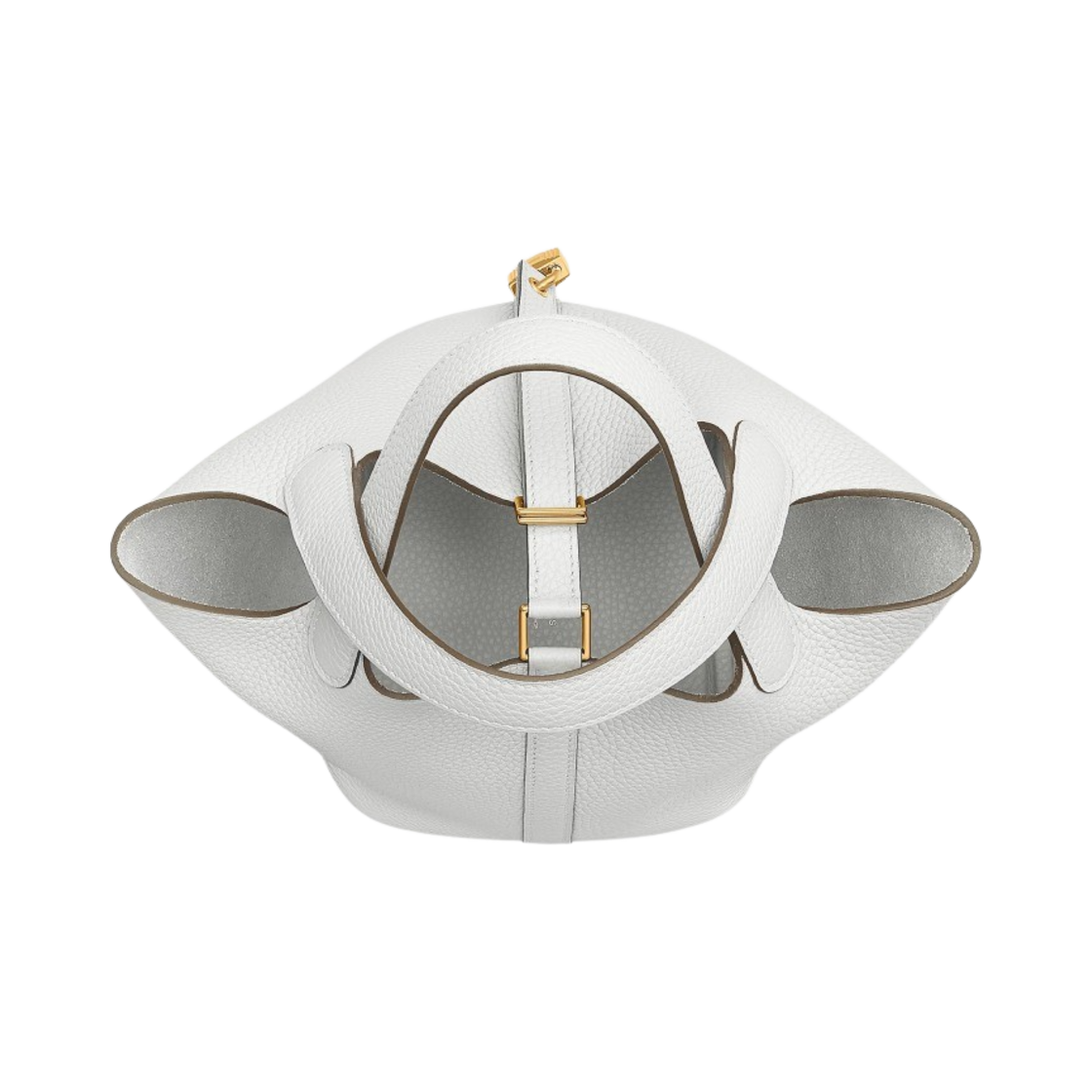 에르메스 피코탄 락 18 백 클레망스 & 골드 하드웨어 뉴 화이트(Hermes Picotin Lock 18 Bag Clemence & Gold New White) - 3