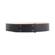 (W) Maison Margiela Four Stitches Leather Belt Black