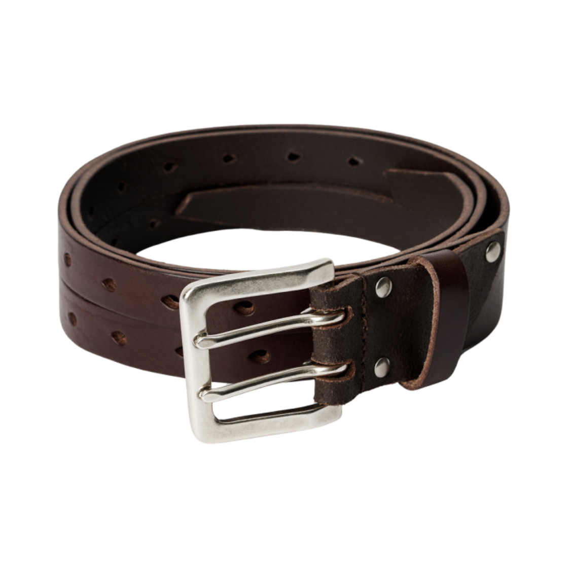 A42484O Our Legacy Leather Split Belt Oily Brown