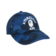 BAPE x JJJJound Color Camo College Mesh Cap Navy