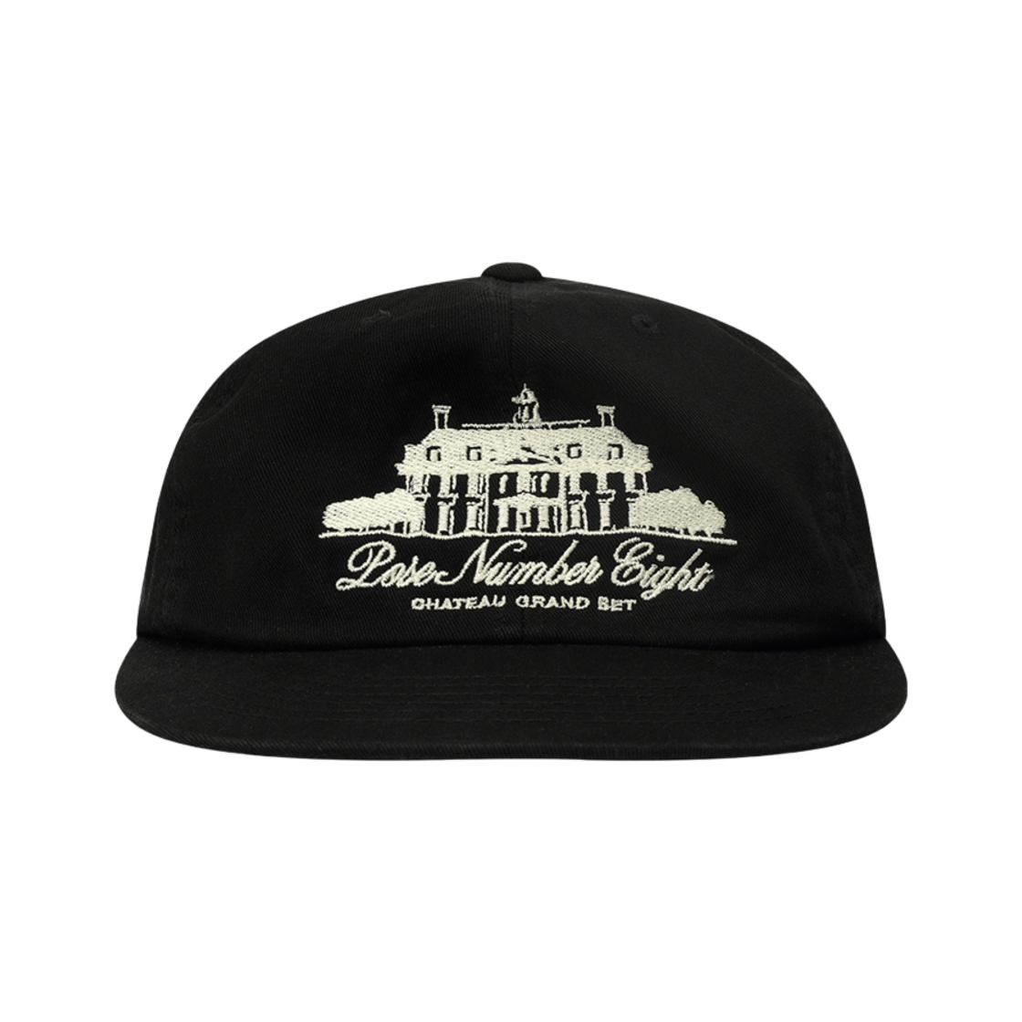 포즈넘버에잇 샤또 6패널 캡 블랙