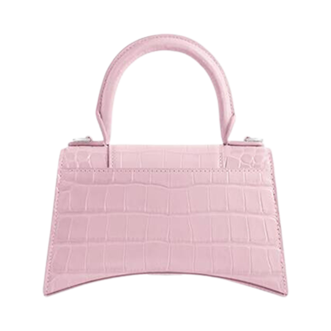 발렌시아가 아워글래스 XS 핸드백 크로커다일 엠보스 핑크(Balenciaga Hourglass XS Handbag Crocodile Embossed Pink) - 3