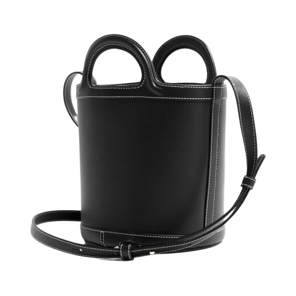 마르니 레더 트로피칼리아 스몰 버킷백 블랙(Marni Leather Tropicalia Small Bucket Bag Black) - 2