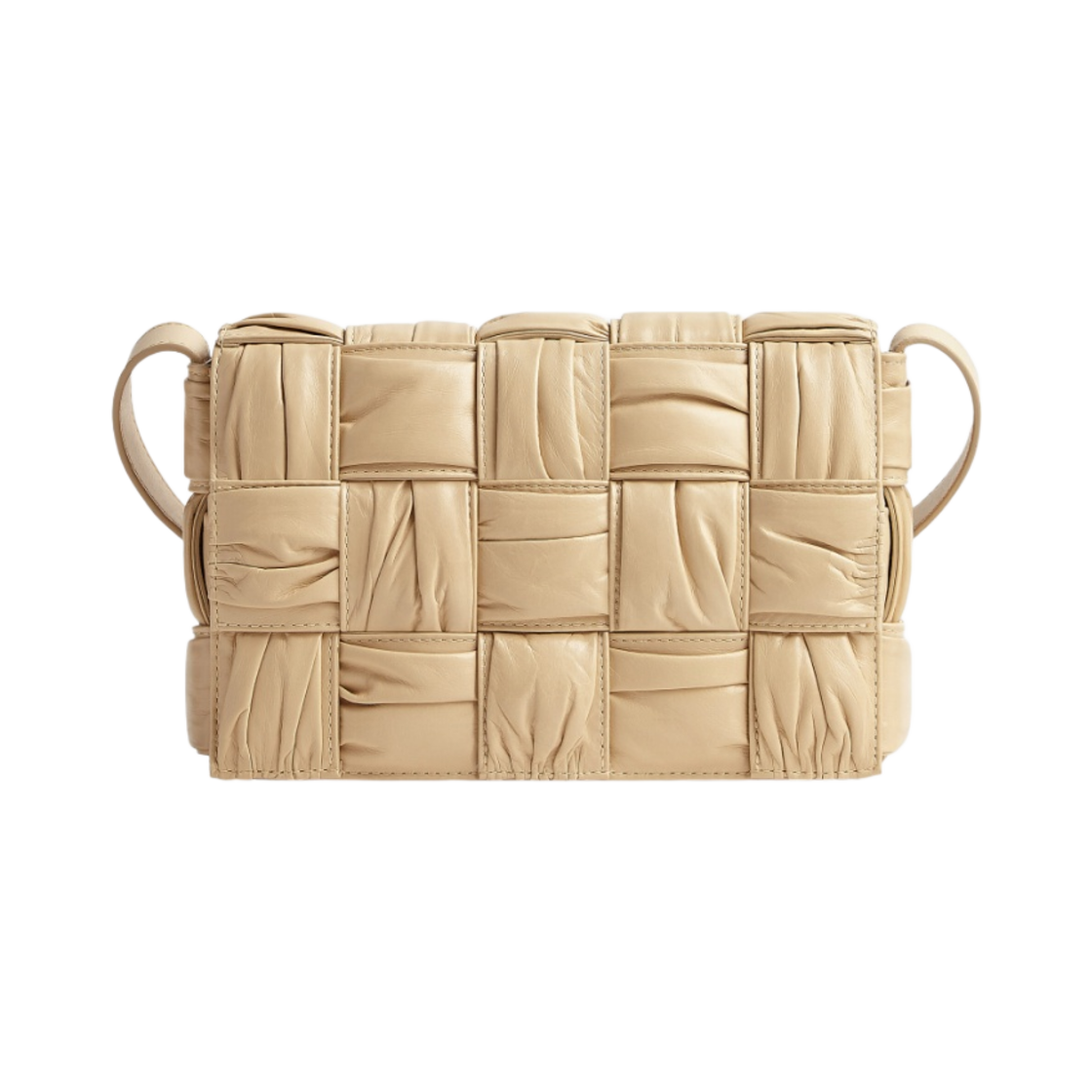 보테가 베네타 폴라드 인트레치오 레더 카세트백 포리지