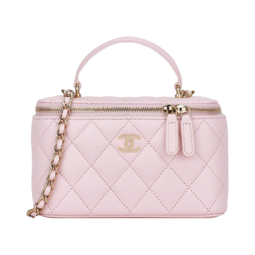 Chanel Vanity With Chain Lambskin & Gold Light Pink