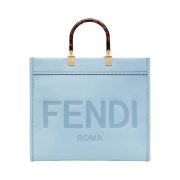 Fendi Sunshine Medium Leather Shopper Light Blue