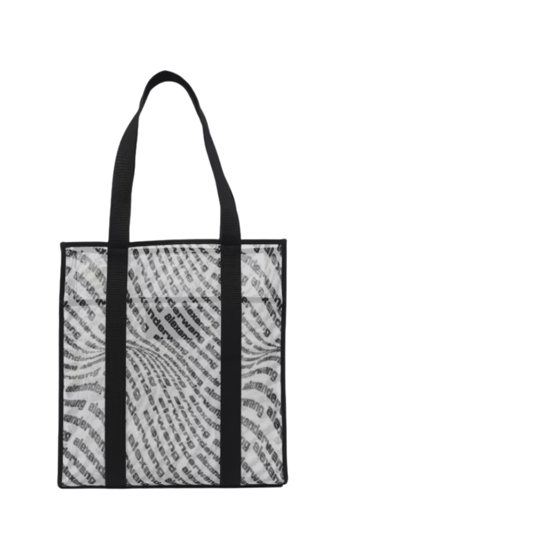 20223T04T Alexander Wang The Freeze Logo Mesh Large Tote Bag White