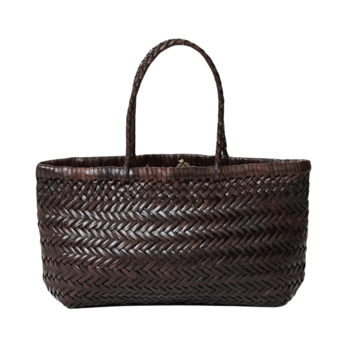 dragon diffusion ミニ フラット ゴラ ブラック Dragon Diffusion - Mini Flat Gora Black Woven Leather Bag