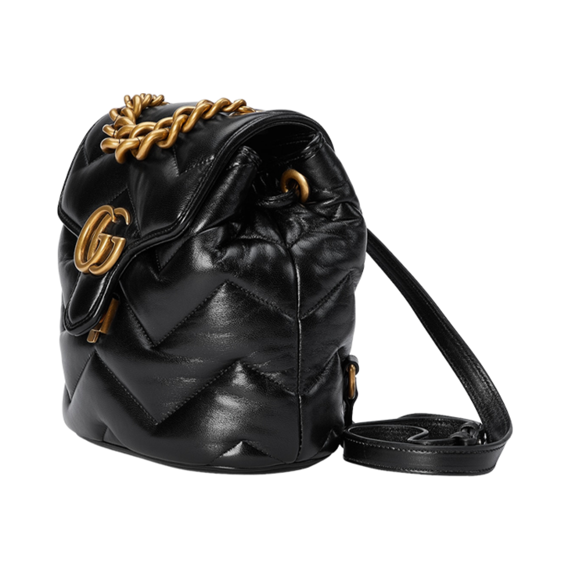 777253-AAC74-1000 Gucci GG Marmont Matelasse Backpack Black Leather - 대표 이미지 #1