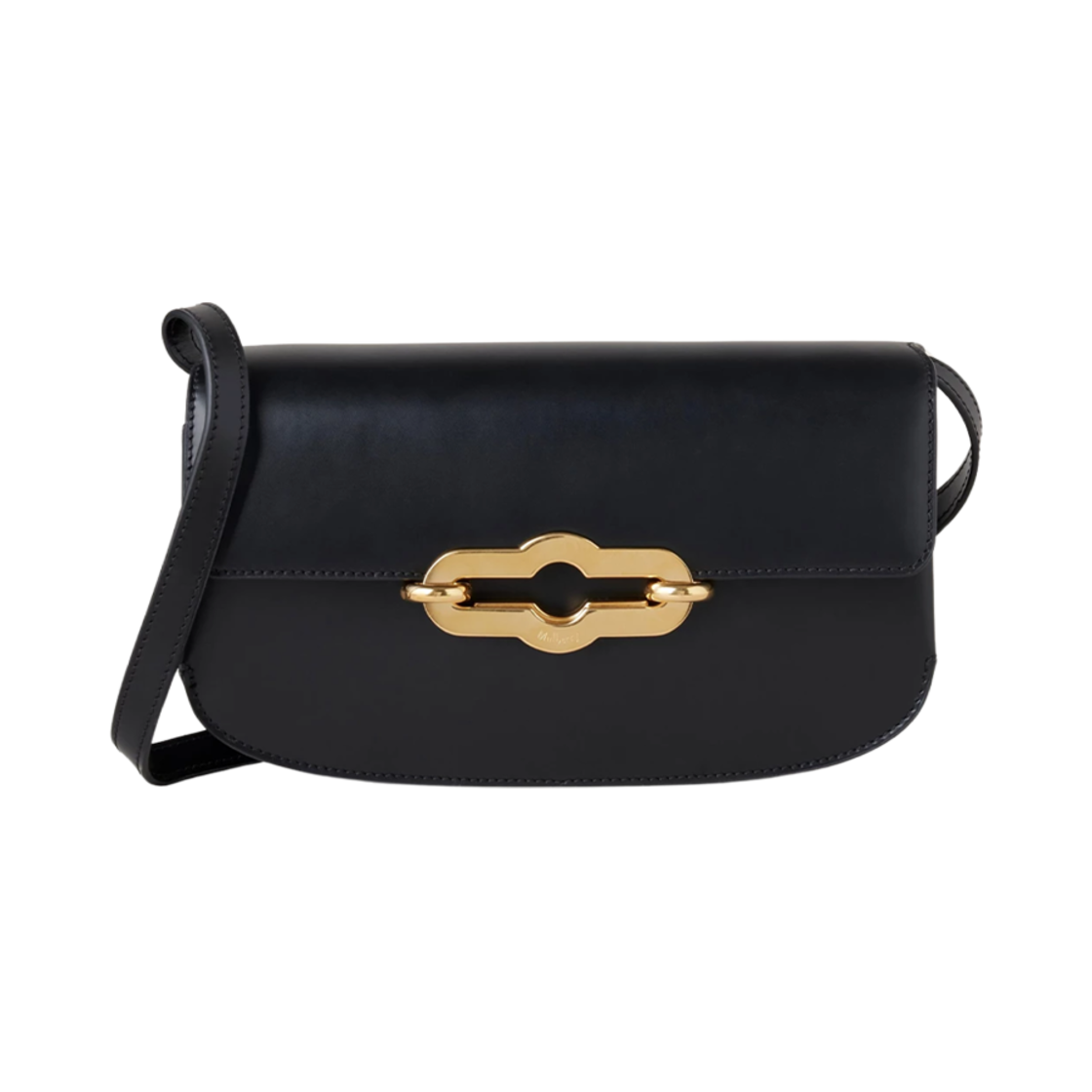 HH9383-603A100 Mulberry Super Lux Calf East West Pimlico Shoulder Bag Black