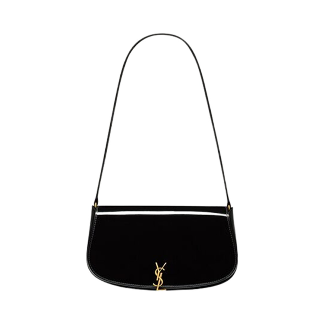 779642-BMIIW-1000 Saint Laurent Mini Voltaire in Patent Leather Black