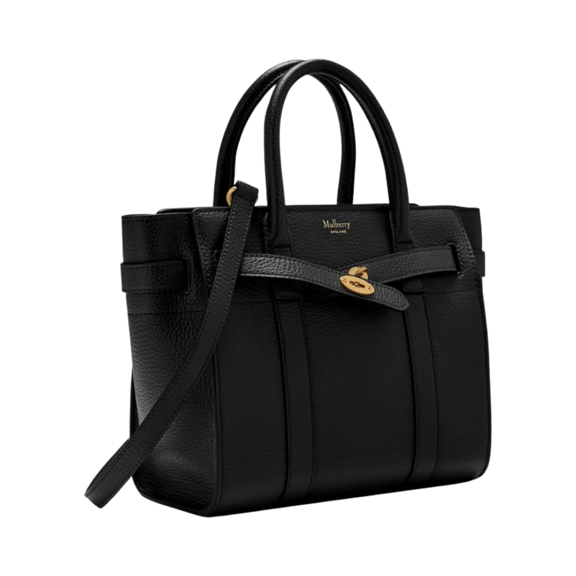 멀버리 스몰 클래식 그레인 미니 지퍼 베이스워터 블랙(Mulberry Small Classic Grain Mini Zipped Bayswater Black) - 3