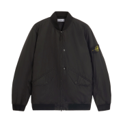 Stone Island 40923 Crinkle Reps R-NY Wind Resistant Bomber Jacket Black - 24FW