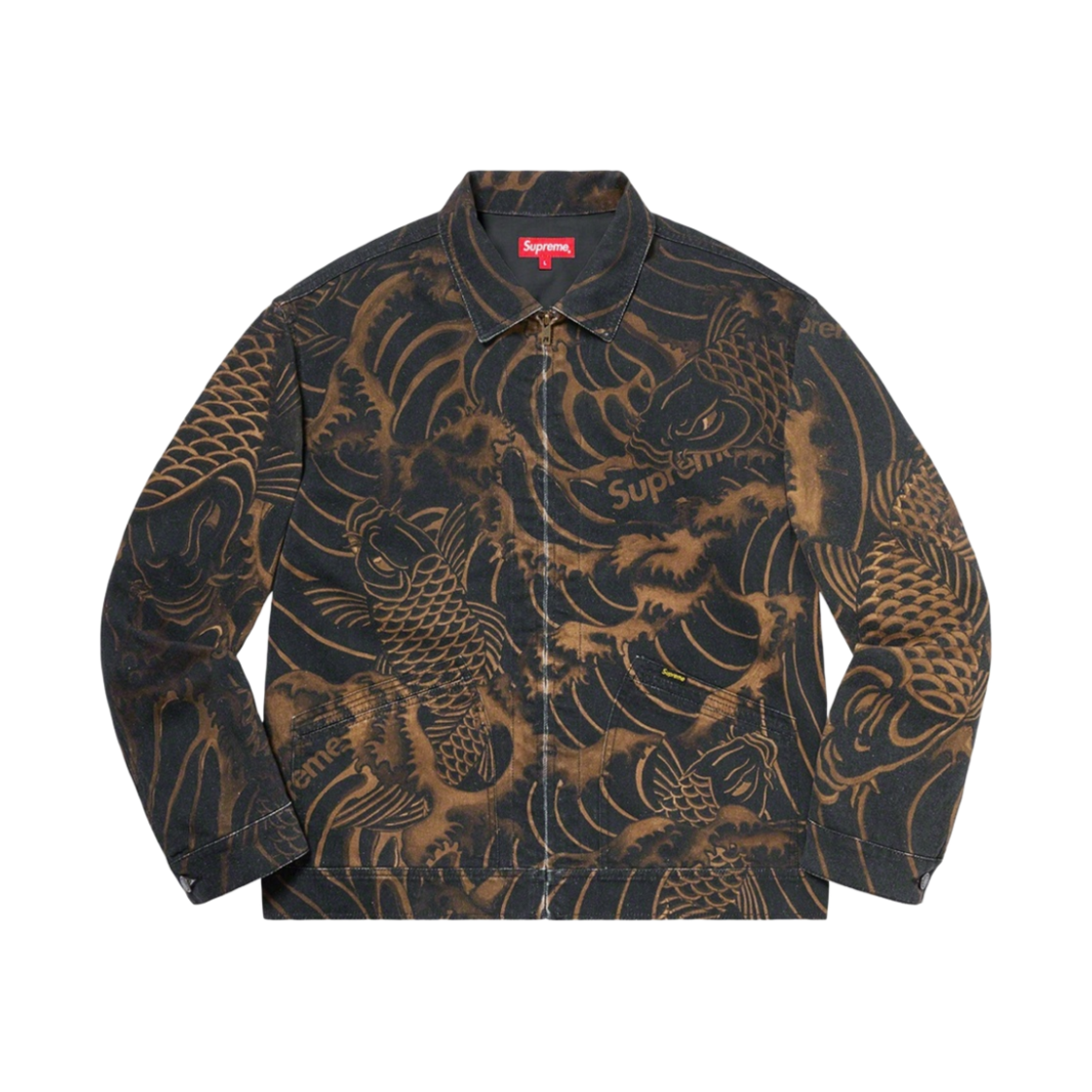 슈프림 웨이브 워크 자켓 블랙 - 20SS(Supreme Waves Work Jacket Black - 20SS) - 1