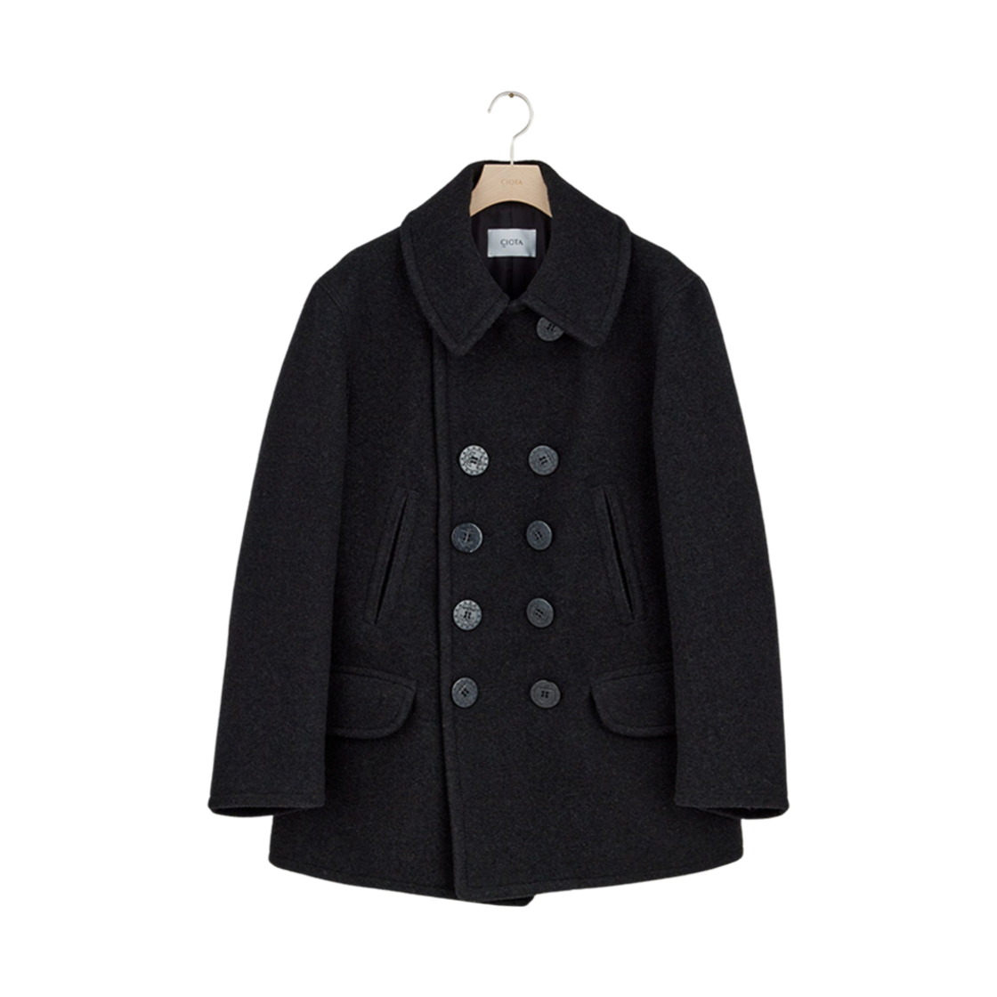 COLM-119 Ciota Pea Coat Black