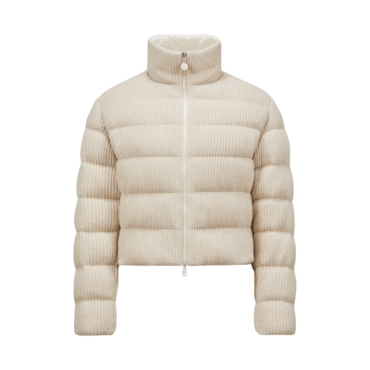 (W) Moncler Thoiry Laminated Cotton Short Down Jacket Light Beige - 25SS