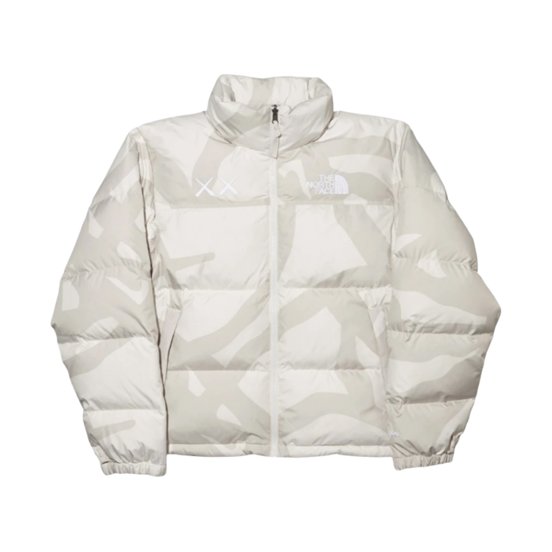 노스페이스 x 카우스 레트로 1996 눕시 자켓 문라이트 아이보리 프린트 - 22FW