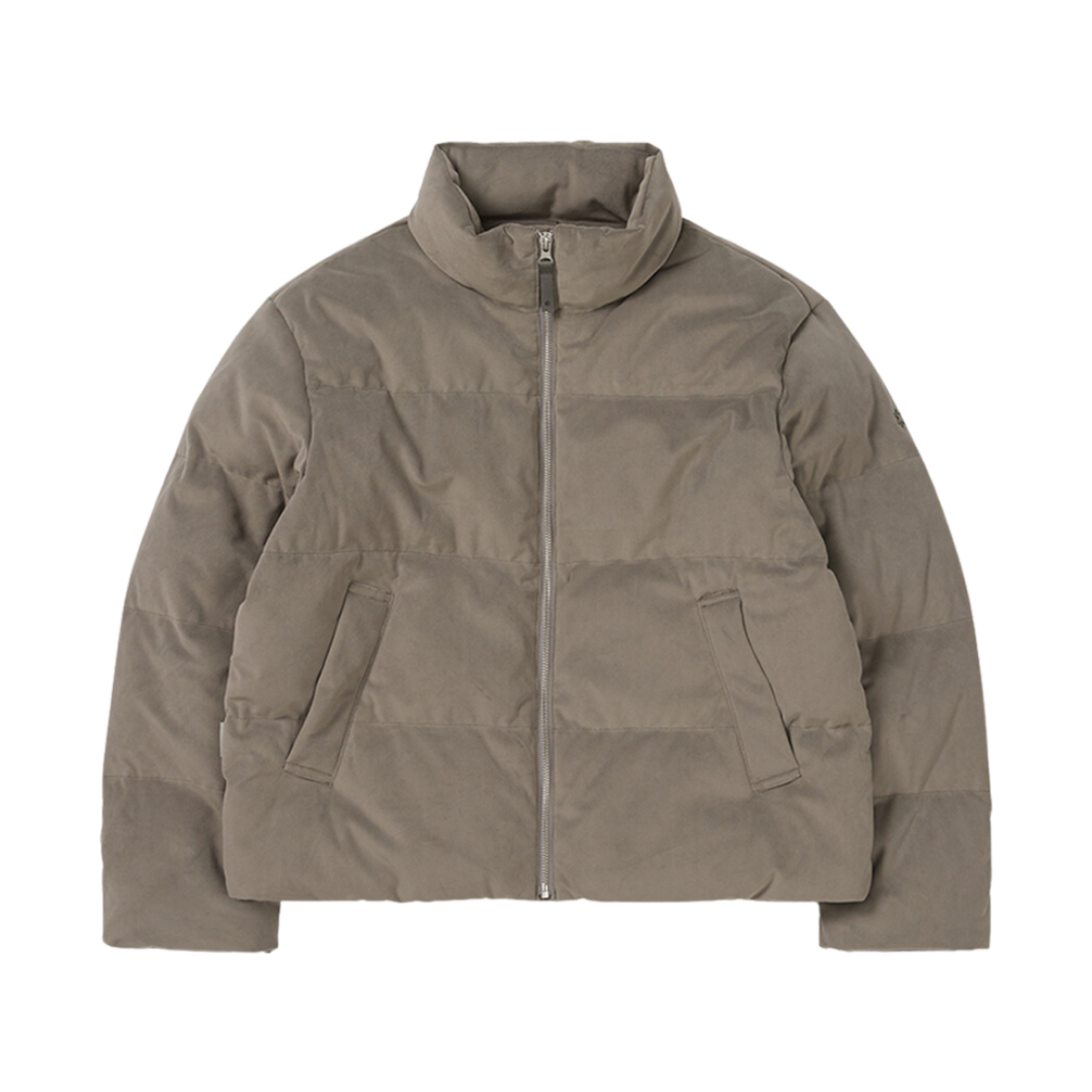 S24WWFDJ75TG (W) Snow Peak Velvet Stand Neck Down Jacket Tan Gray