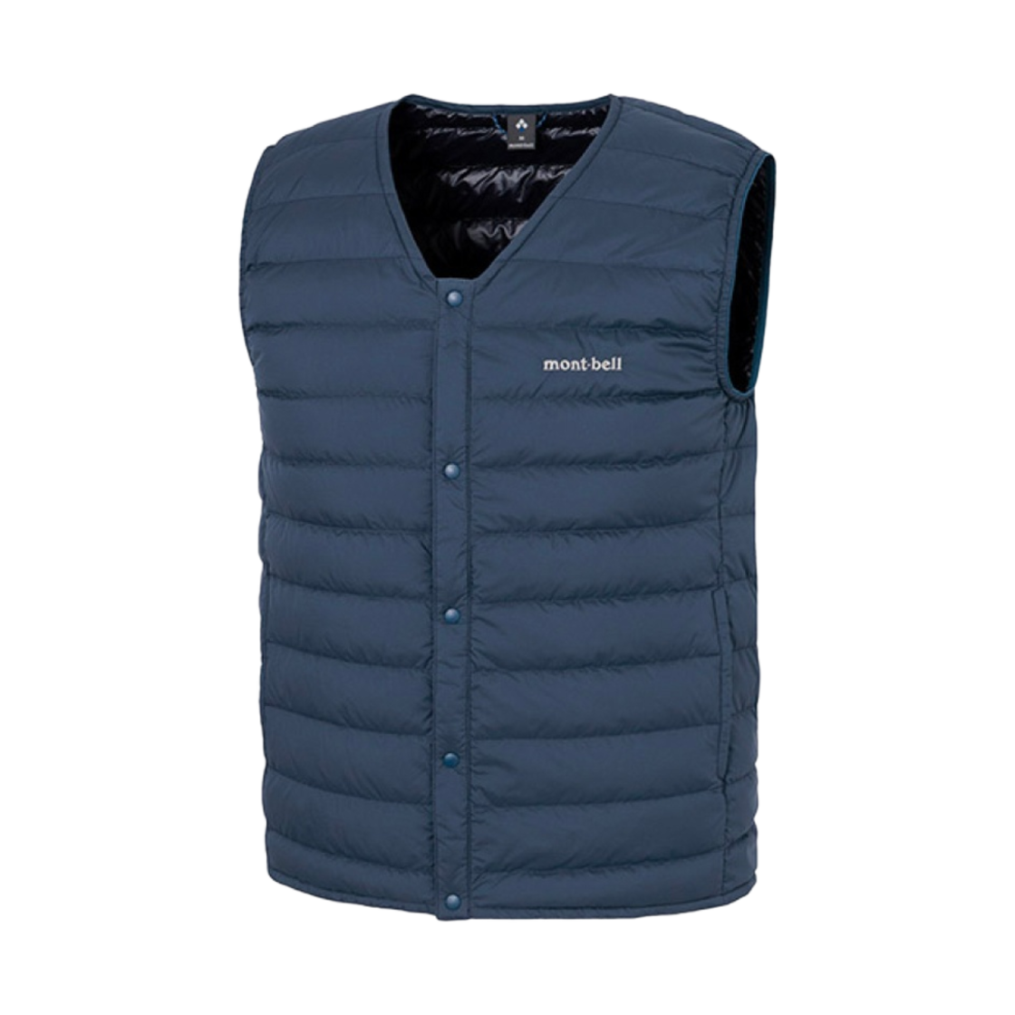 1101672 Montbell Superior Down V-Neck Vest Navy