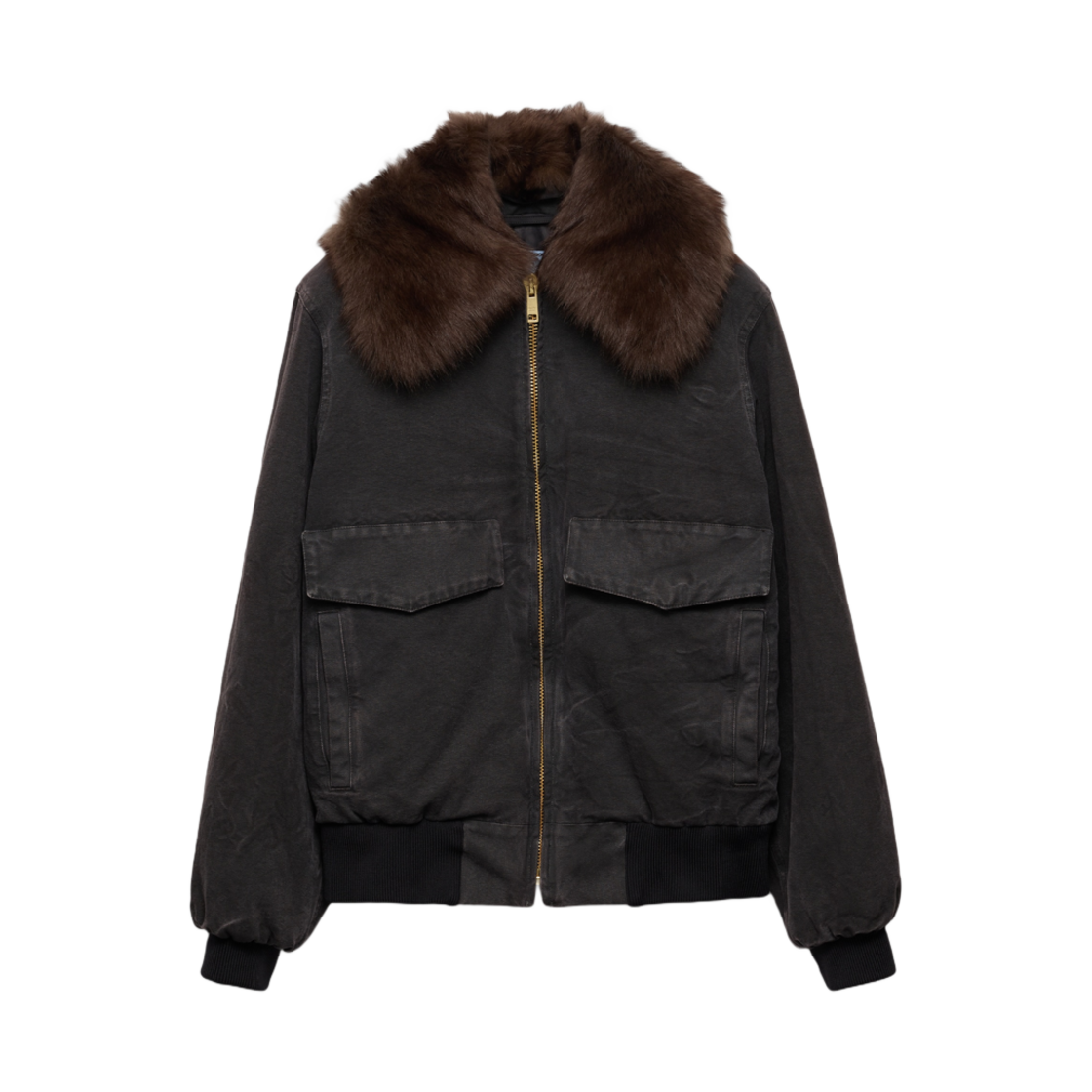 292242-157N-F0002 (W) Prada Canvas Blouson Jacket Black