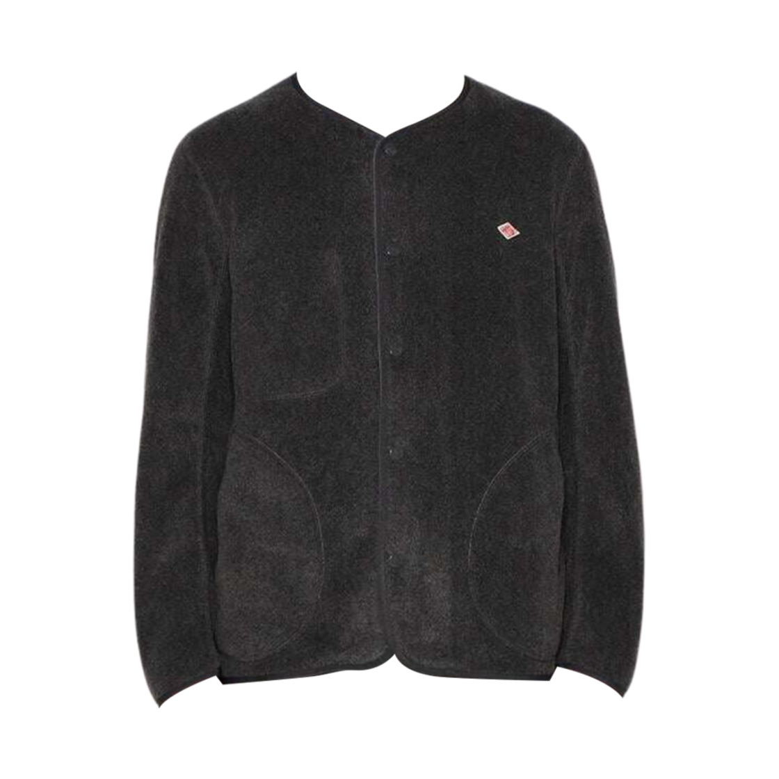 단톤 플리스 칼라리스 자켓 차콜 그레이(Danton Fleece Collarless Jacket Charcoal Grey)