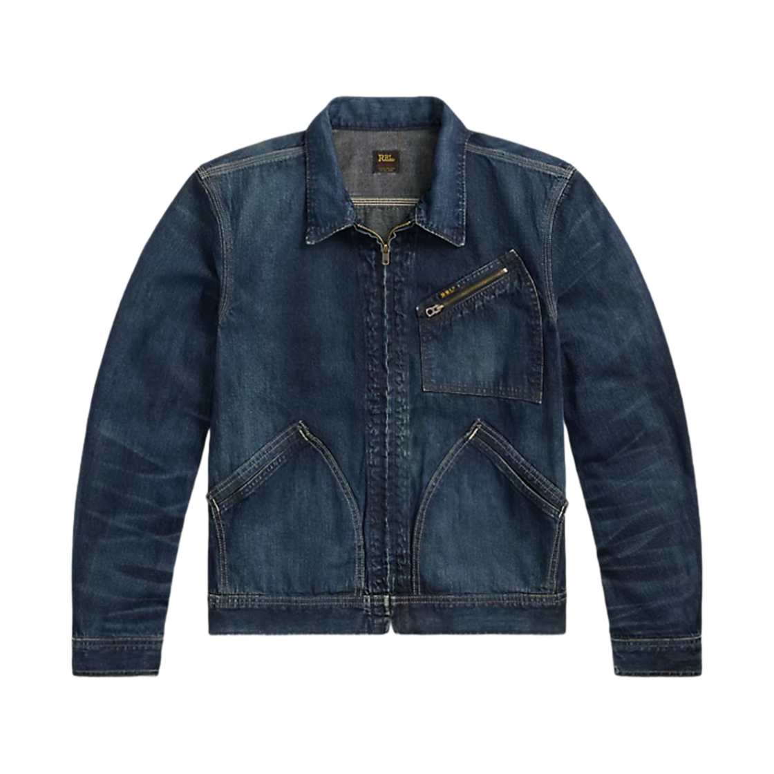 MNRROTW16020156/782962470001 Double RL Leyton Indigo Denim Jacket Leyton Wash