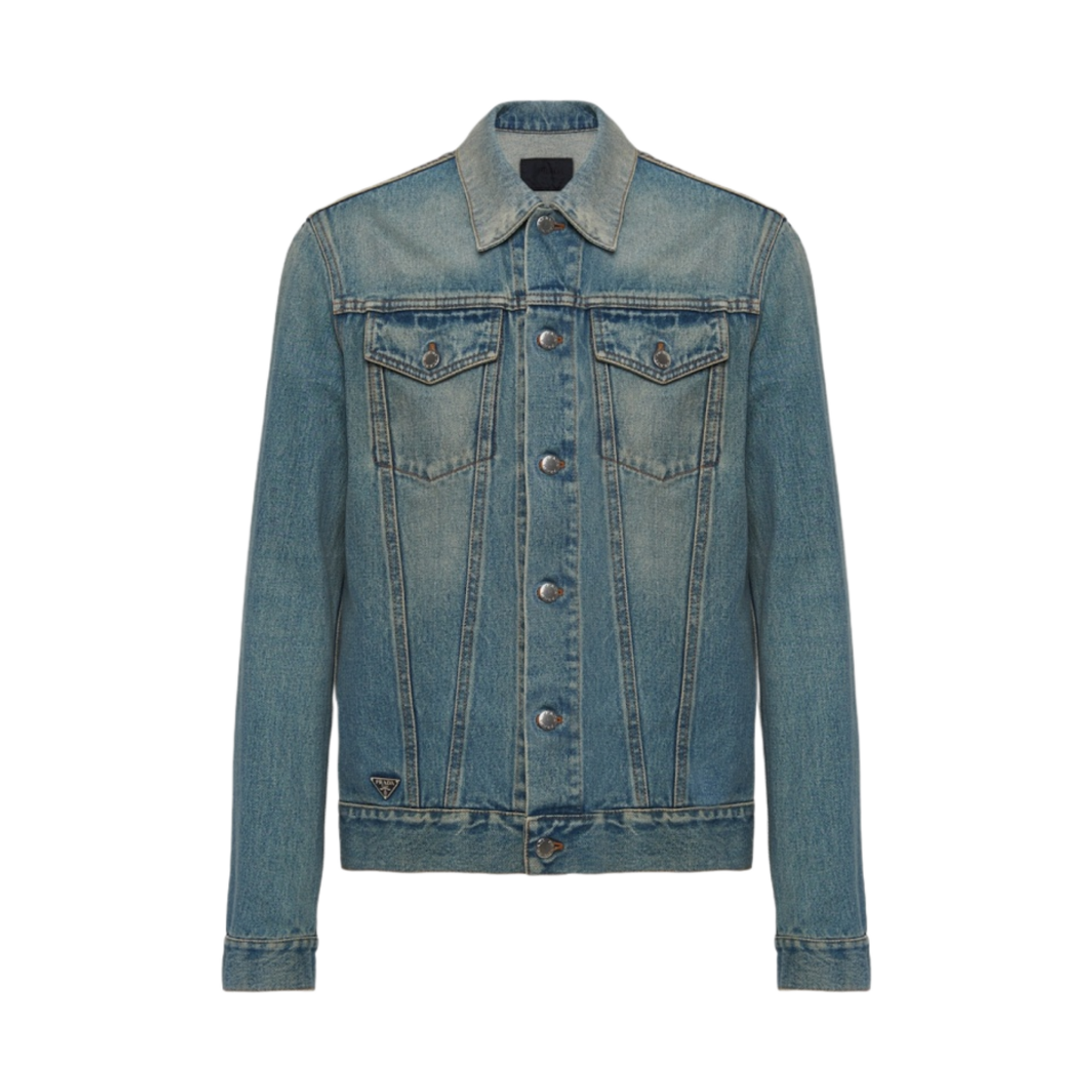프라다 데님 블루종 자켓 라이트 블루(Prada Denim Blouson Jacket Light Blue)
