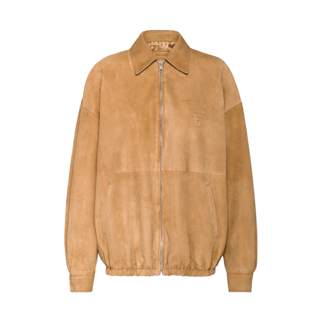 (W) 프라다 스웨이드 자켓 메이플 브라운((W) Prada Suede Jacket Maple Brown) - 1