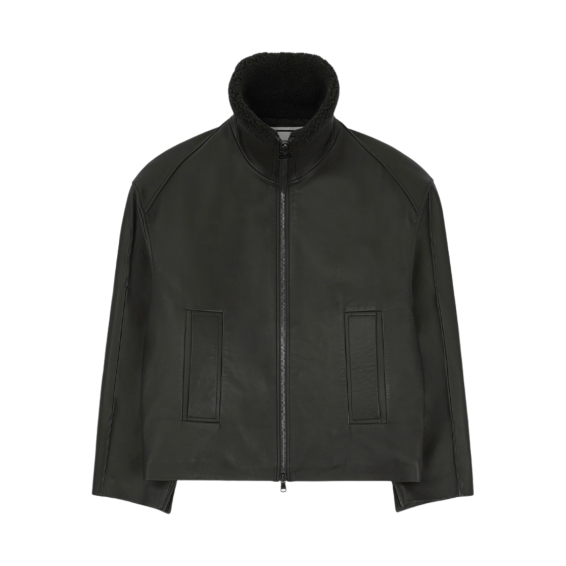 우영미 셔링 레더 자켓 그레이 - 22FW(Wooyoungmi Shearling Leather Jacket Grey - 22FW) - 1