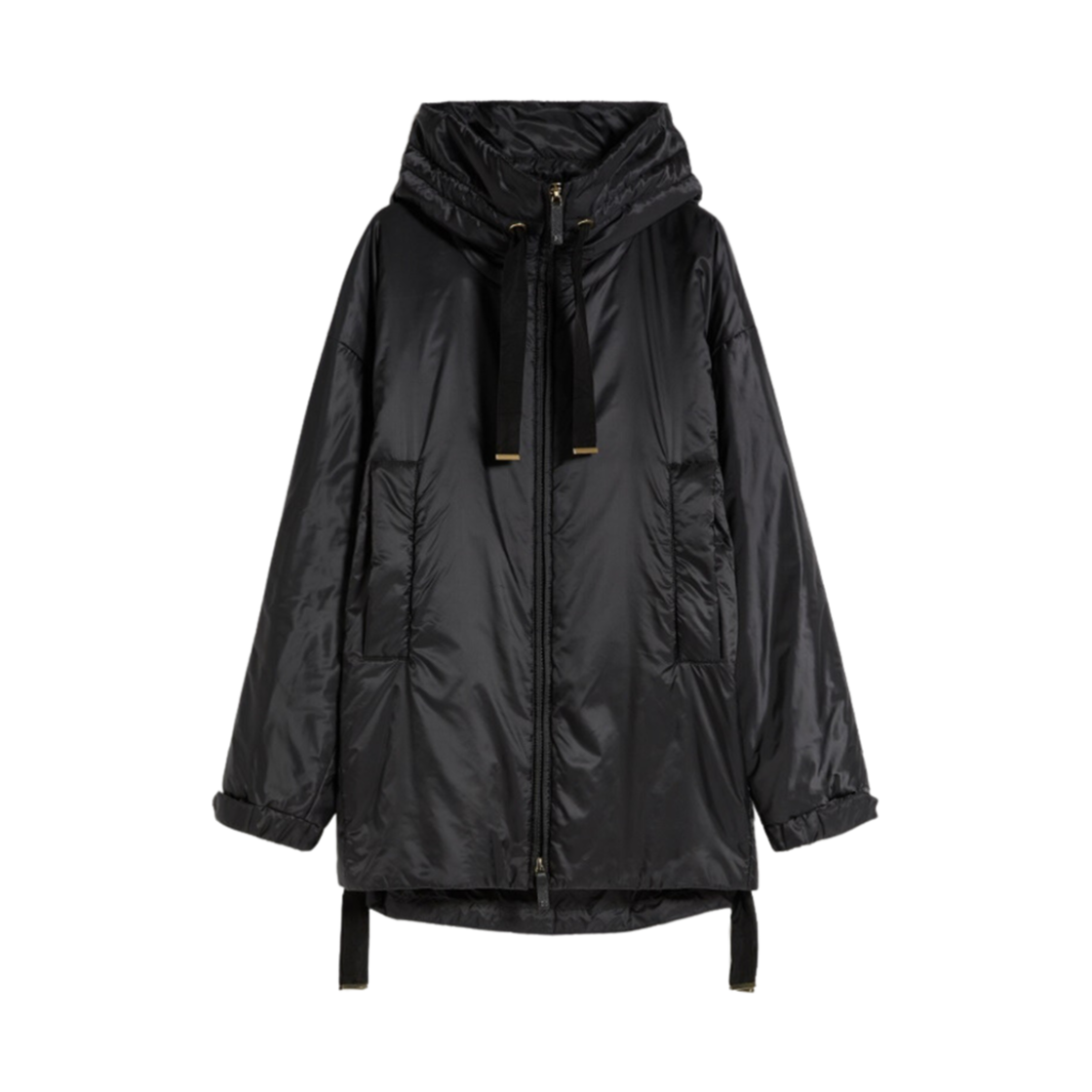 GREENFE-009 (W) Max Mara The Cube Greenfe Water-Repellent Canvas Jacket Black
