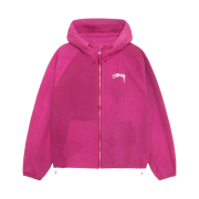 Stussy Wave Dye Beach Shell Jacket Berry