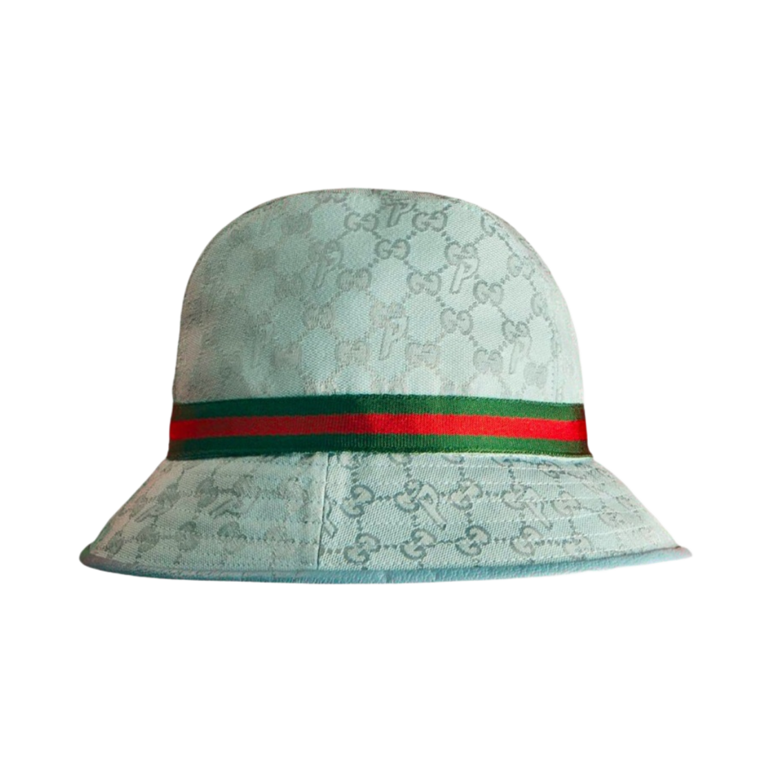 팔라스 x 구찌 웹 로고 디테일 GG-P 캔버스 페도라 페일 블루 - 22FW(Palace x Gucci GG-P Canvas Fedora with Web and Logo Detail Pale Blue - 22FW) - 1