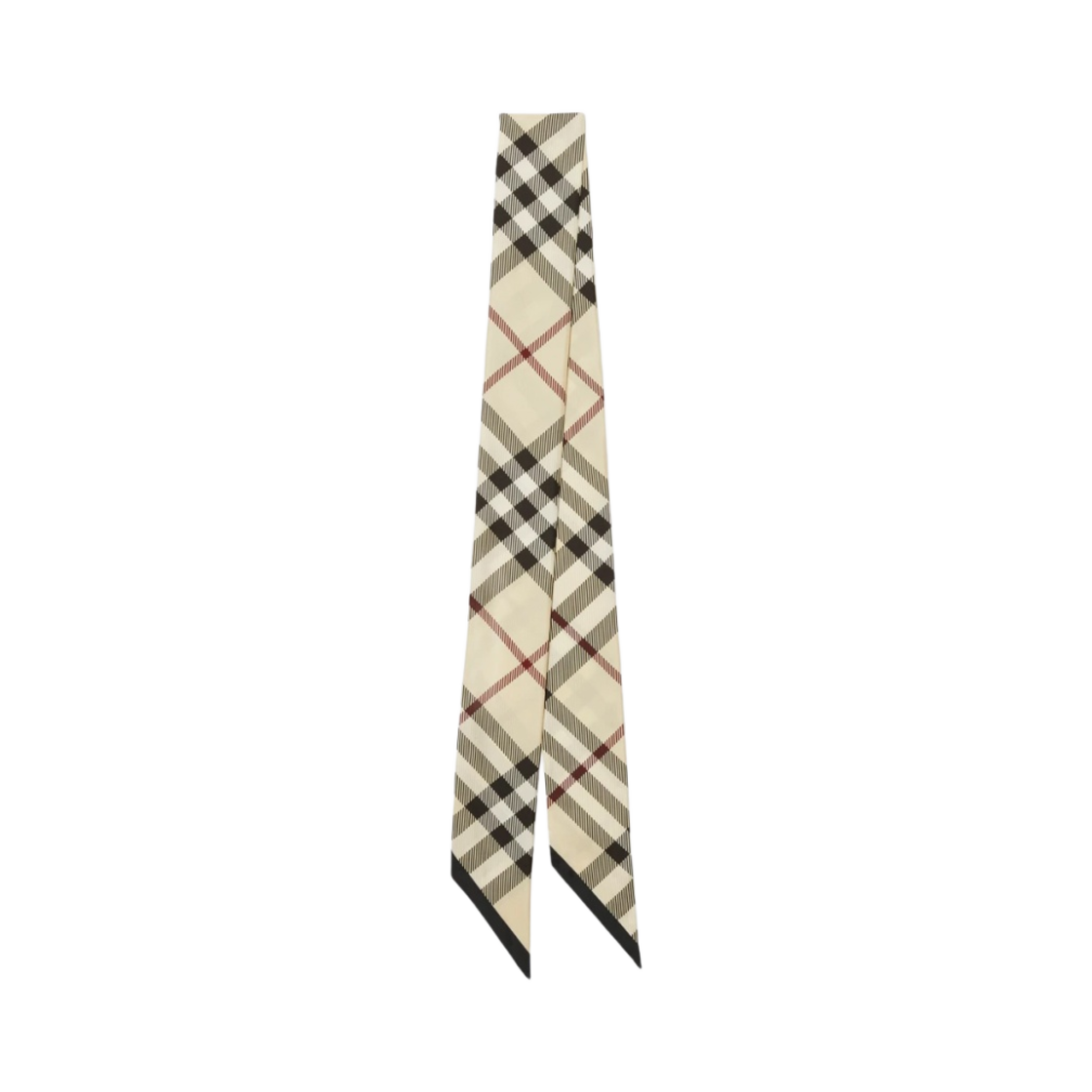 버버리 스키니 체크 실크 스카프 스톤(Burberry Skinny Check Silk Scarf Stone)