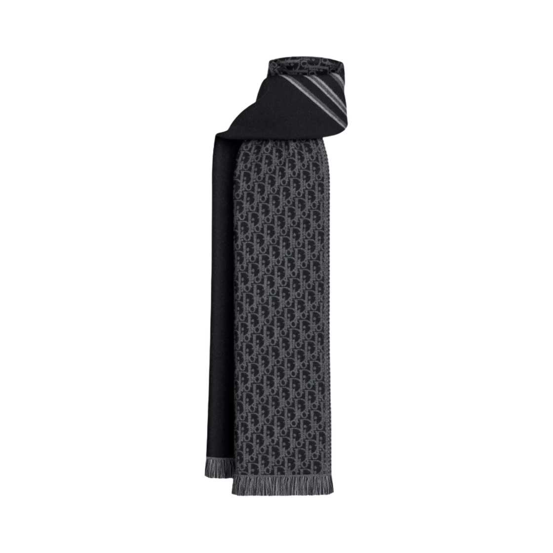 디올 오블리크 울 스카프 블랙 그레이 | Dior | KREAM