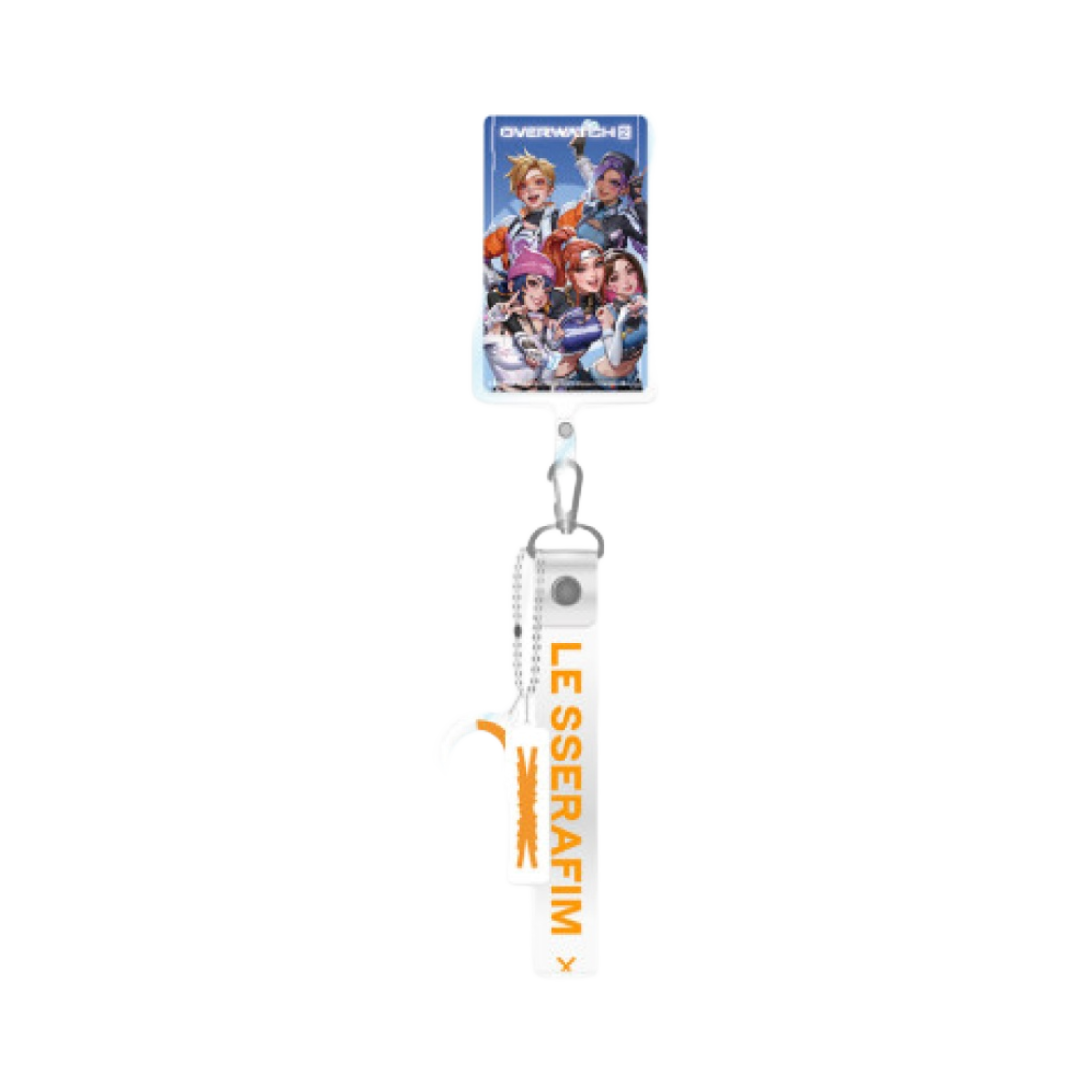 블리자드 x 르세라핌 오버워치 2 스트랩 키링 폰탭 오리지널 버전 단체(Blizzard x LE SSERAFIM Overwatch 2 Strap Keyring Phonetab Original Ver. Group)