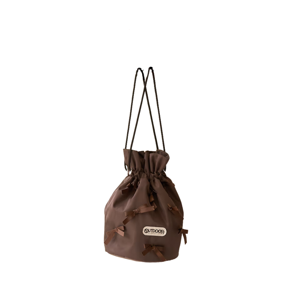 프릭스 스토어 x 아웃도어 프로덕트 드로우스트링 백 리본 브라운(Freak's Store x Outdoor Products Drawstring Bag with Ribbon Brown)
