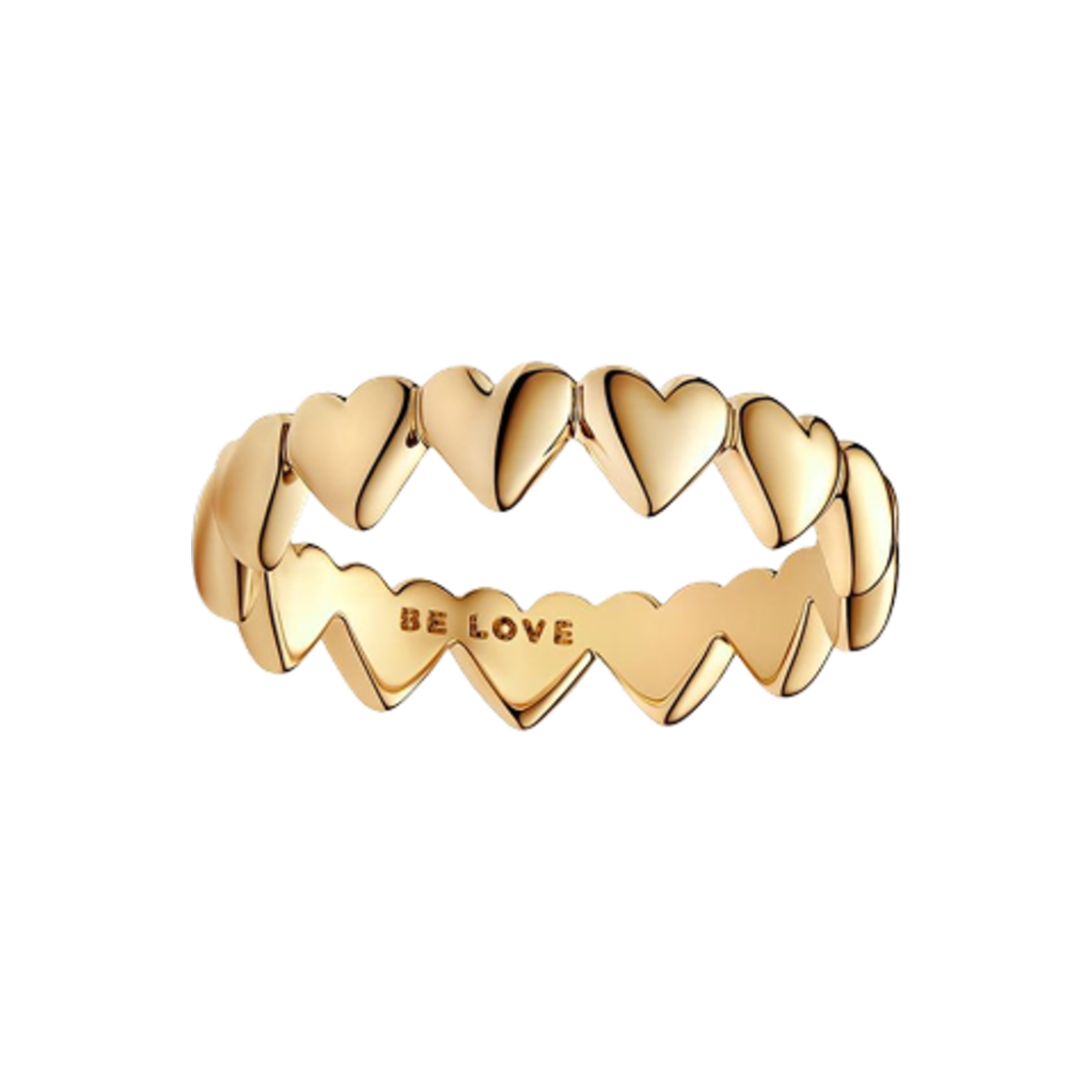 163427C00 (W) Pandora Row of Hearts Ring Gold Plated