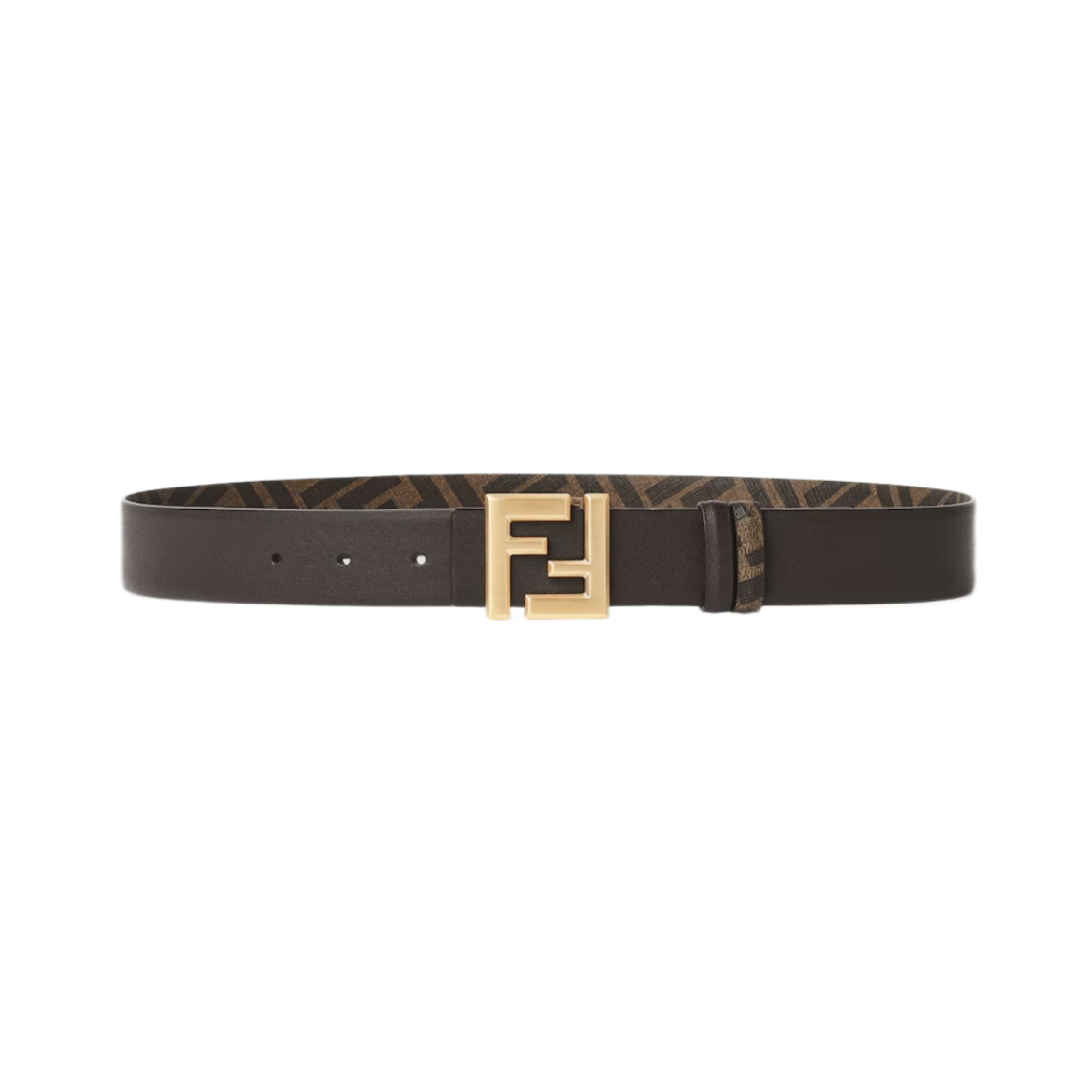 7C0541ASIWF1S9U Fendi FF Square Reversible Belt Brown