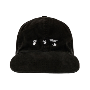 Off-White Swimming Man Embroidered Baseball Cap Black White