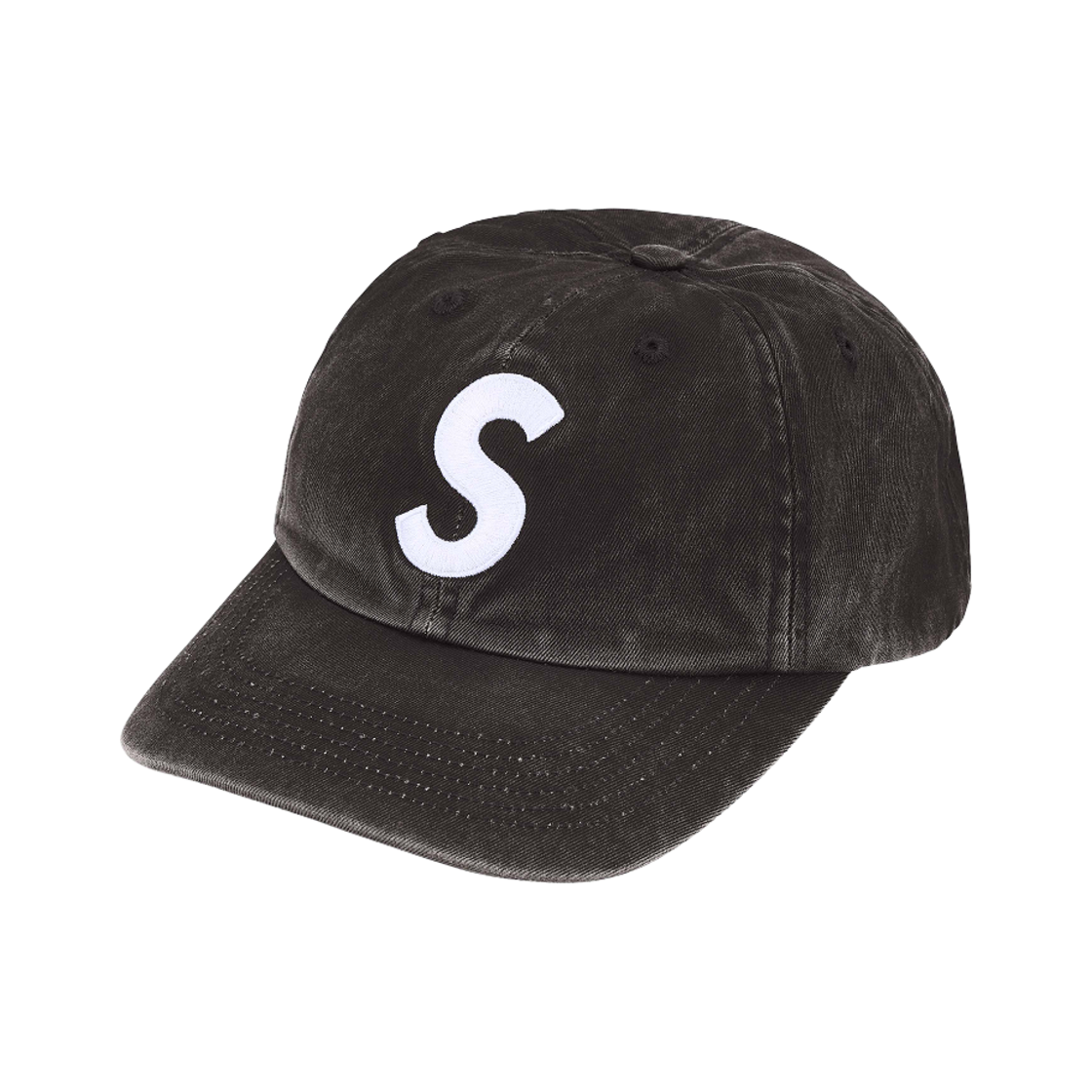 슈프림 피그먼트 코티드 S 로고 6-패널 블랙 - 25SS(Supreme Pigment Coated S Logo 6-Panel Black - 25SS)